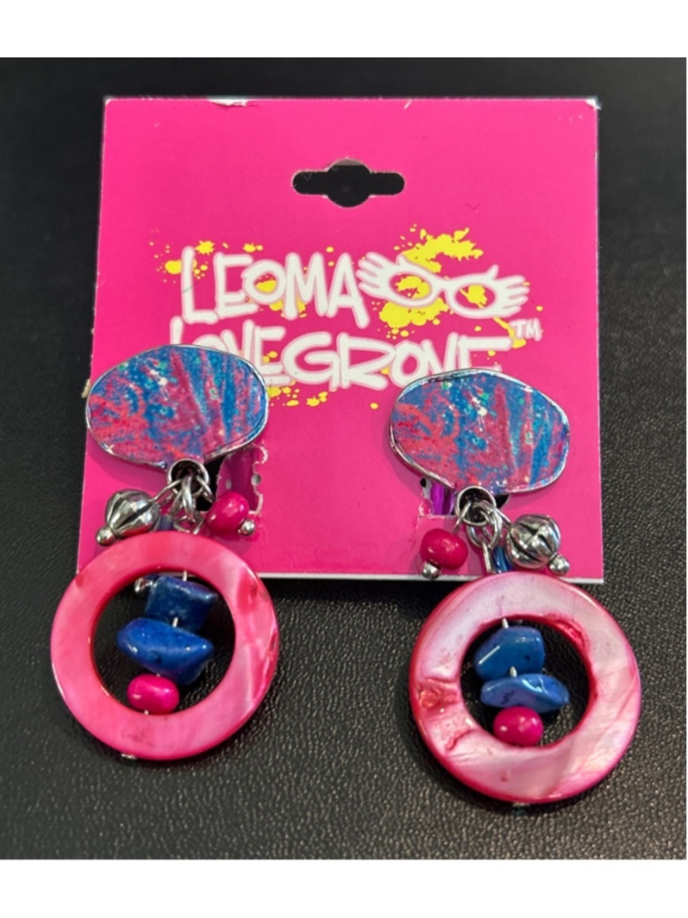 Women's LEOMA LOVEGROVE Pink shell pink & Blue Clip-On Earrings